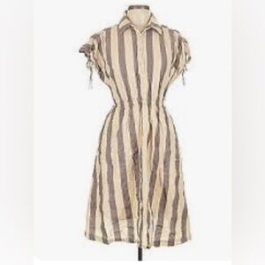 Saint Geraldine Stripe Short Sleeve Retro Dress Size S